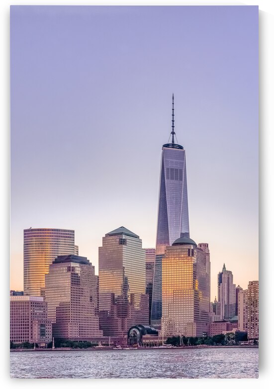 Ground Zero at Sunset New York City Manhattan by Andrea Bruns