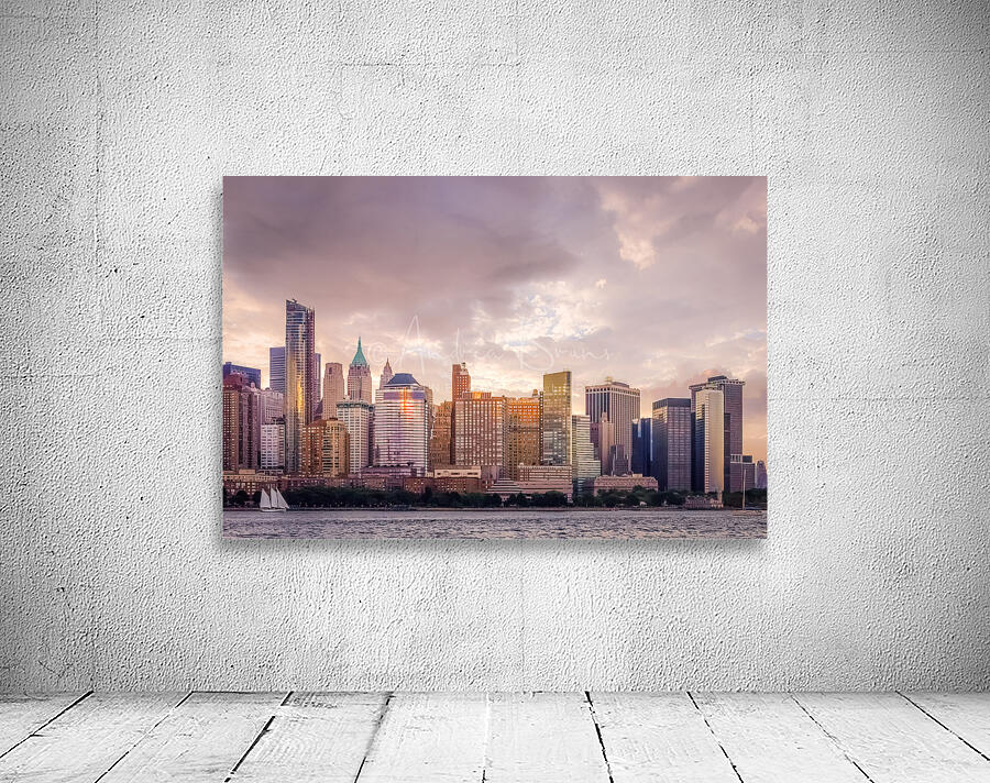New York City Manhattan Skyline at Sunset by Andrea Bruns