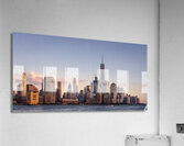 Ground Zero at Sunset with New York City Manhattan Skyscraper  Acrylic Print