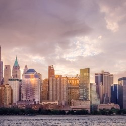 New York City Manhattan Skyline at Sunset