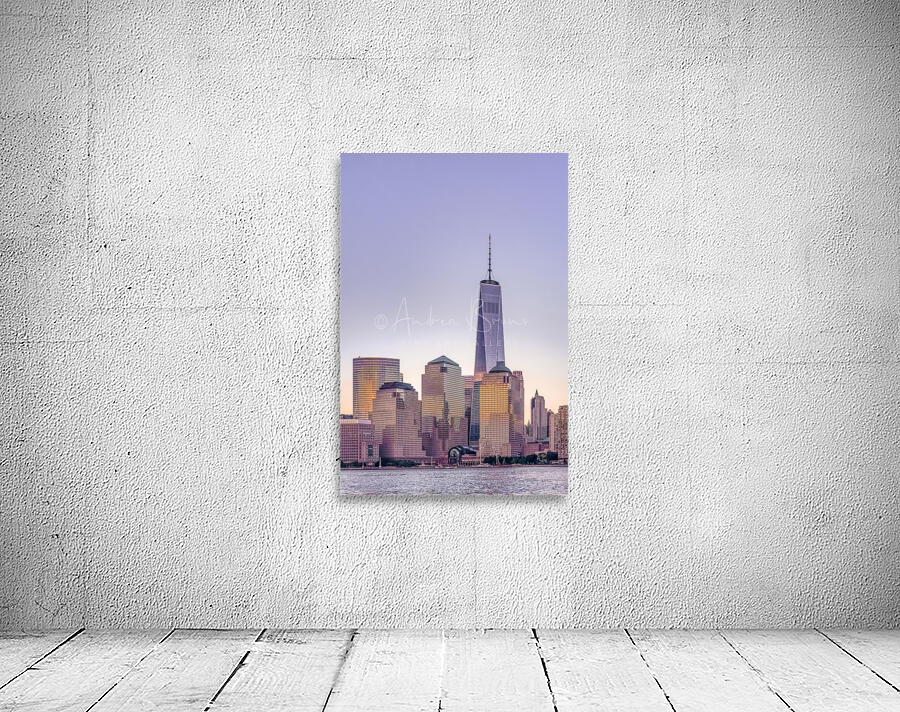 Ground Zero at Sunset New York City Manhattan by Andrea Bruns